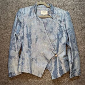 Constance‎ Saunders Brocade Jacket Blue NWT Size 12